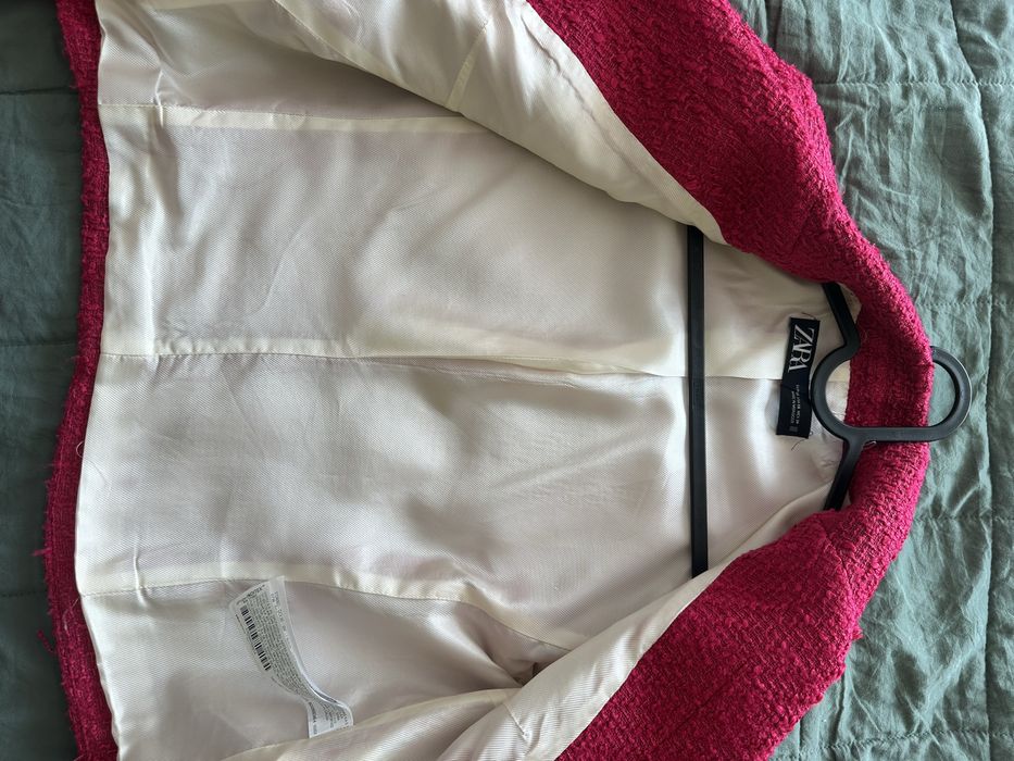 Фуксия туид сако/блейзър Zara (mango,bershka,h&m)