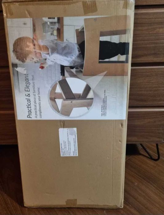 Turn de învățare - learning tower pentru copii din lemn natur