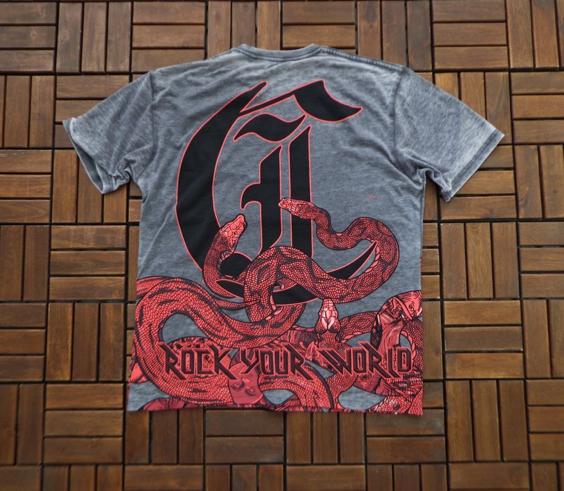 Мъжка тениска Just Cavalli T-Shirt With Logo And Snakes 
мъжка тениска