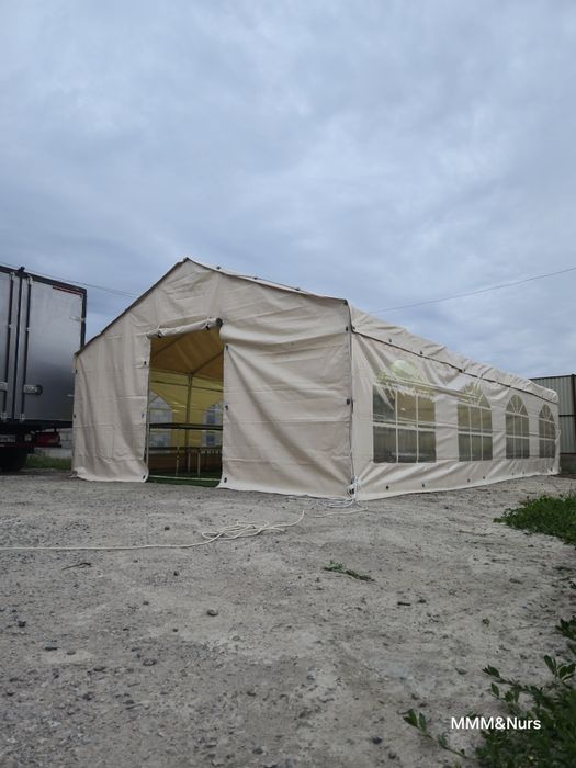 Аренда палатаки шатры Столы стулья с газоном и посудой (қазан, титан,