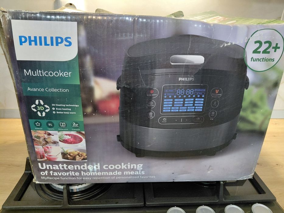Multicooker PHILIPS MyRecipe HD4749/70, 5l, 980W, 22 programe, negru