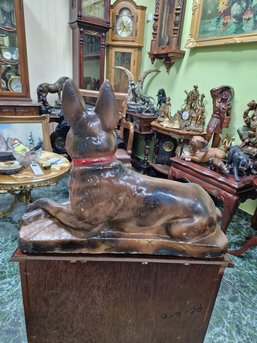 Страхотна антикварна немска керамична фигура статуетка