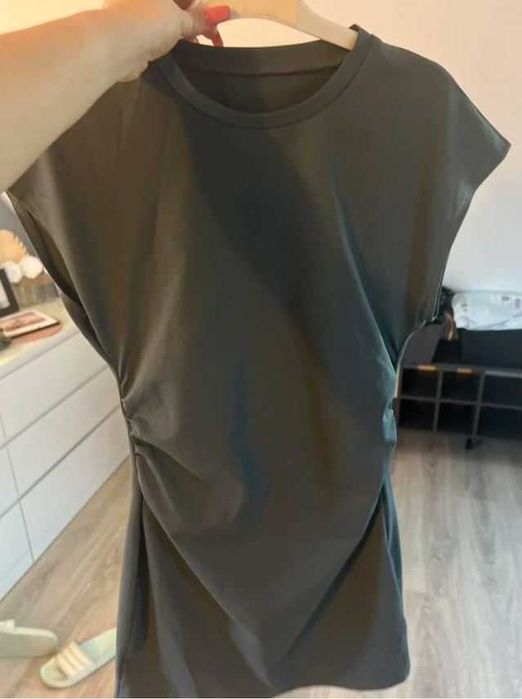 Сива лятна рокля, размер М