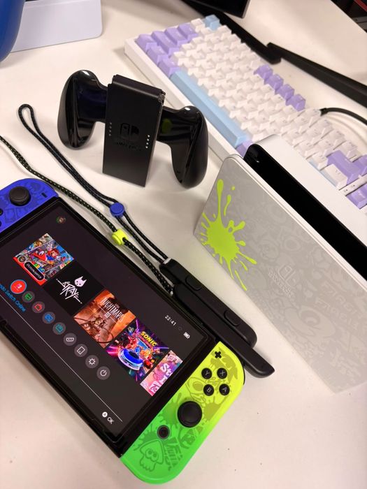 Nintendo Switch Oled Splatoon edition KEFIR,256Gb прошитая