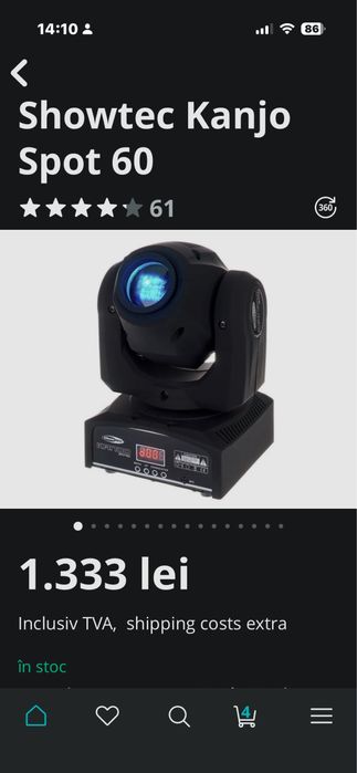 Moving head Showtec Kanjo spot 60
