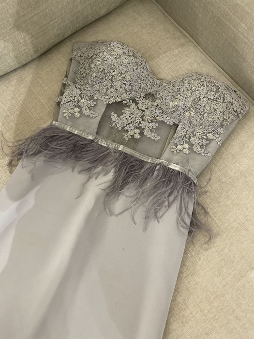 Rochie dantela si pena Ana Radu, Cristallini, Marquise, Nissa