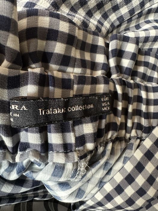 Pantaloni culotte Zara în carouri (vichy), mărimea S, stare foarte bună
