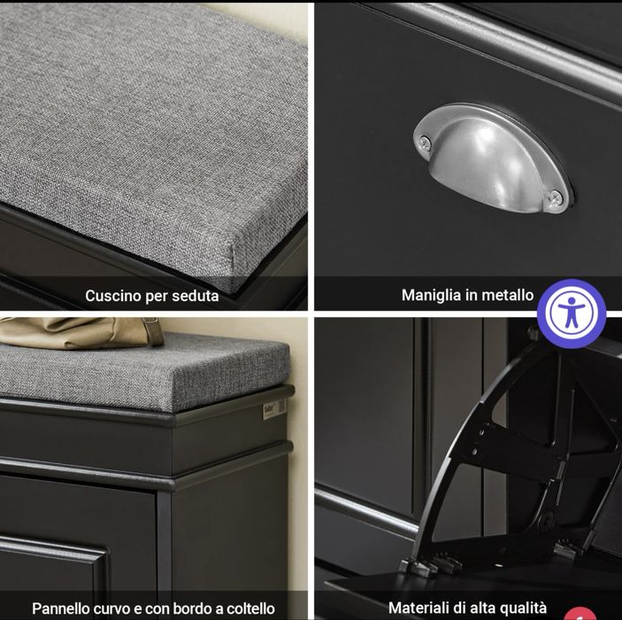 Pantofar cu banca si perna sezut, design modern, FainHaus Cluj