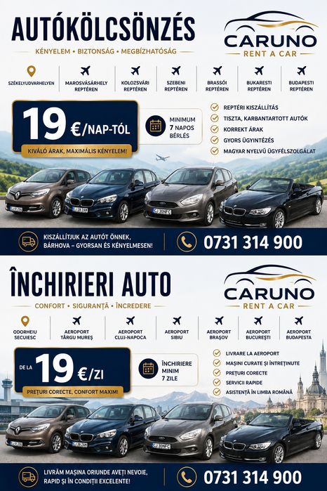 Închiriere Cabrio decapotabil TRĂIEȘTE O EXPERIENȚĂ DE NEUITAT!