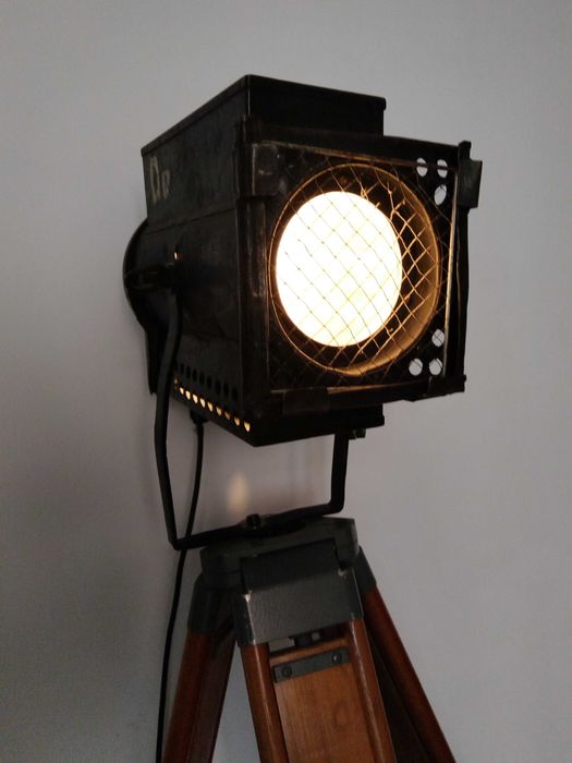 Proiector teatru 148 cm, lampa reflector industrial vintage 1950-60