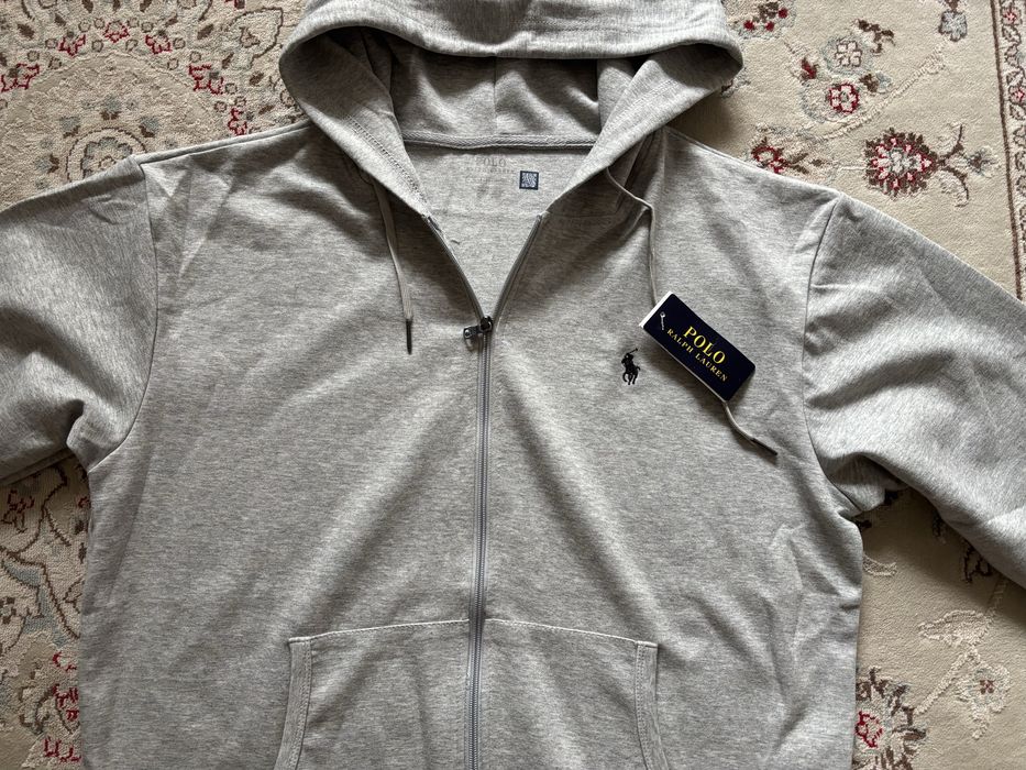 Ralph lauren зип худи серая