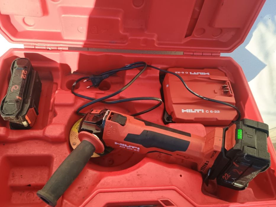 Flex hilti Ag 6d 22 nuron, la cutie cu 2 baterii și incarcator rapid