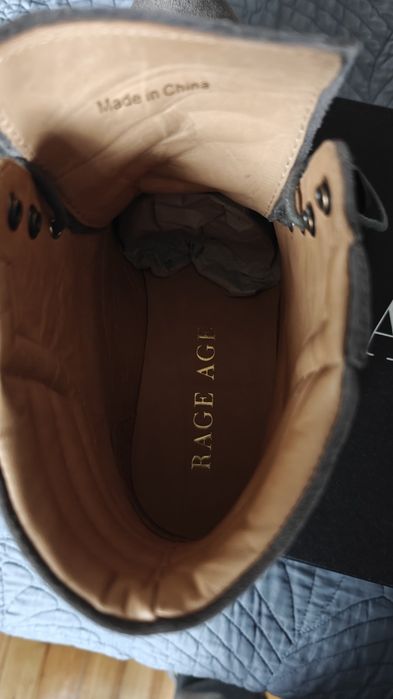 Мъжки боти Rage Age, сив велур, 43