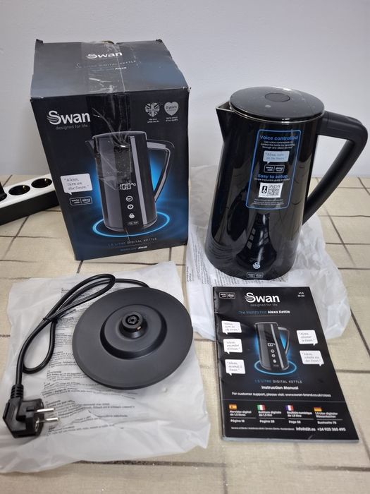 Кана Swan Alexa Led сензорен дисплей,1800W,1.5л,инокс