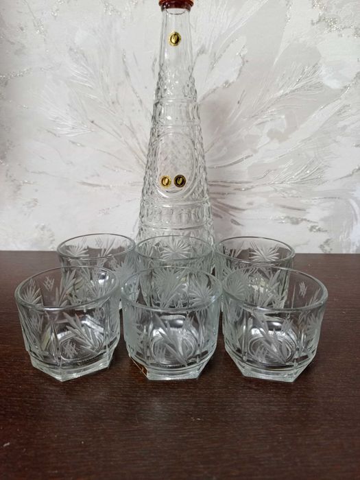 Хрустальные наборы. Графин+стопки