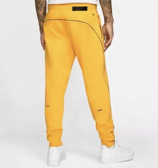 Nike Drake NOCTA Essential Fleece Joggers Size M (Medium) Yellow Black