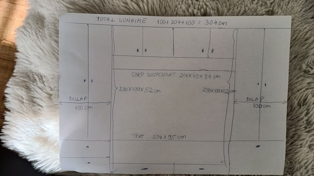 Mobila  tineret, copil lungime 304 cm