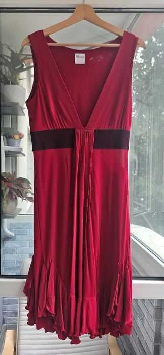 RED VALENTINO Tango/Flamenco Cocktail rochie roșie -Valentino Garavani