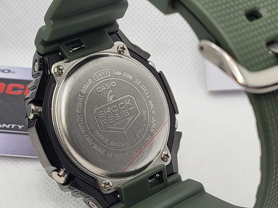 Ceas Casio G shock GM 2100b 3aer, Metal Army Green .Nou, Garantie 2ani