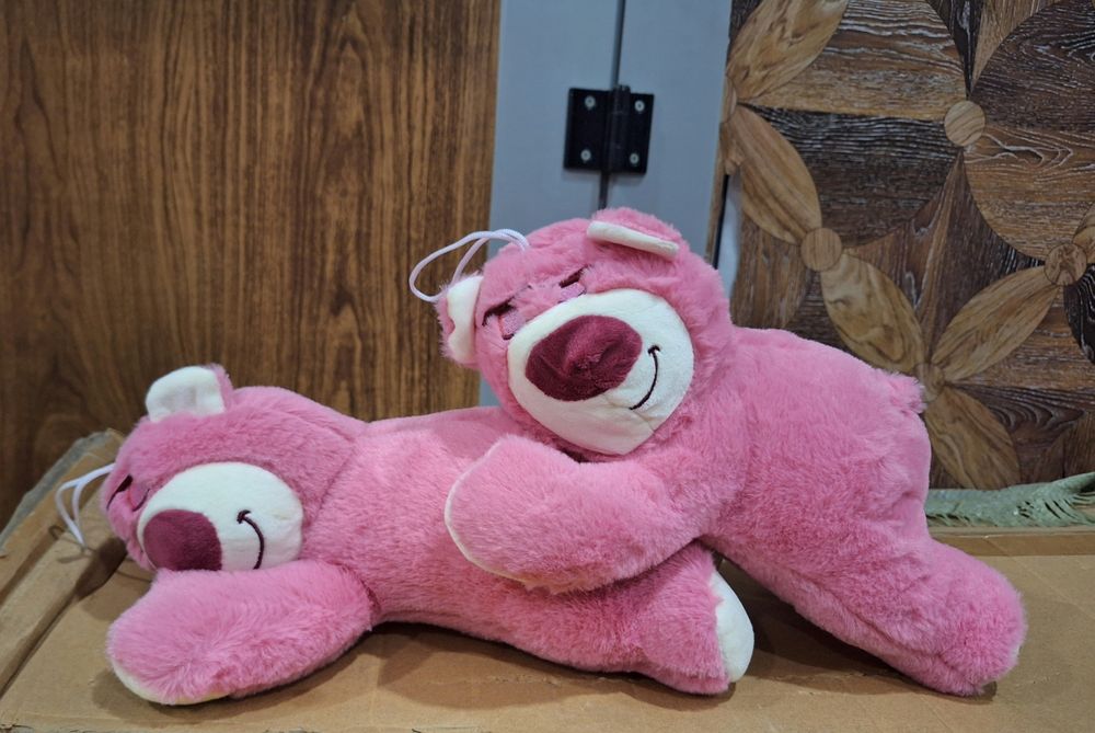 Плюшена играчка Розово Мече, Играчка възглавница 30см