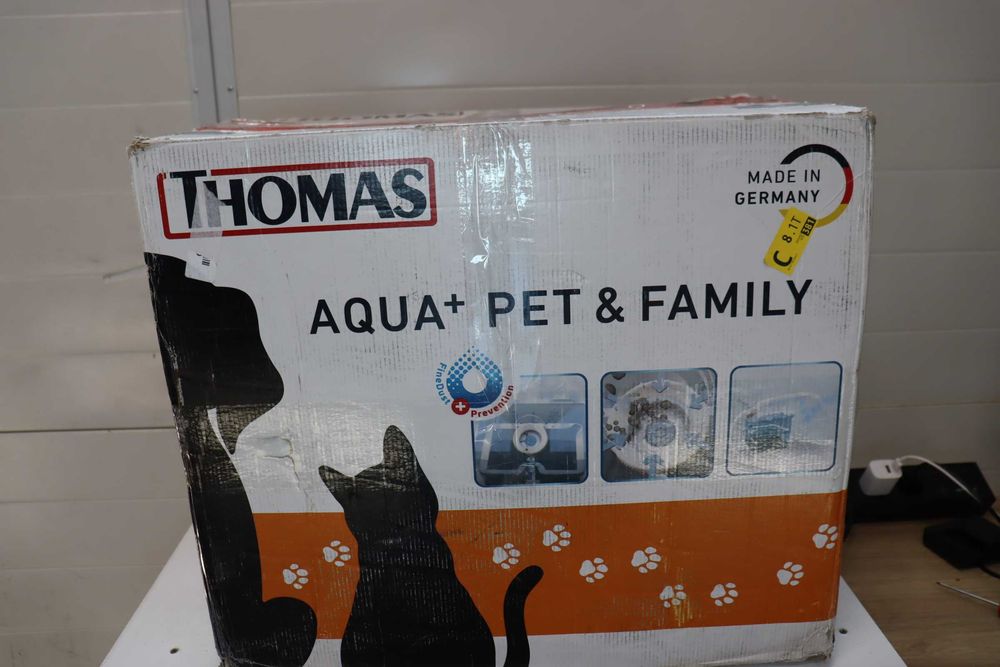 Thomas 788568 Aqua + PET & Family Прахосмукачка без торба Оранжева/Сива 48.6 x 31.8 x 34.7 см [Енергиен клас A]