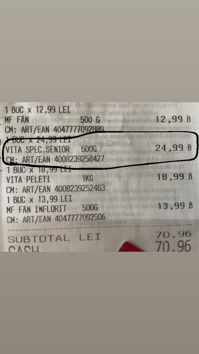 Mâncare iepuraș senior