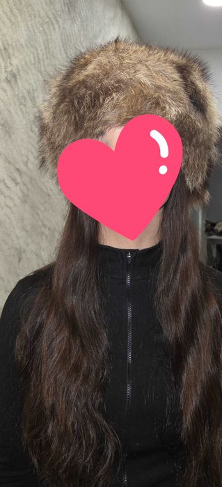 Шапка от лисица.Нова