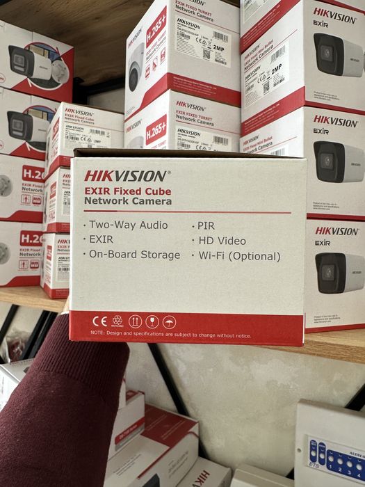 Hikvision IP камера видеонаблюдения H.265+ Exir fixed cube