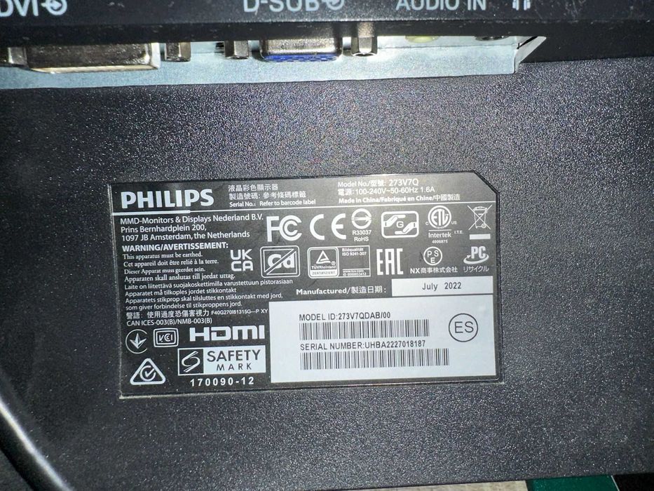 Monitor Phillips 27" LCD Full HD