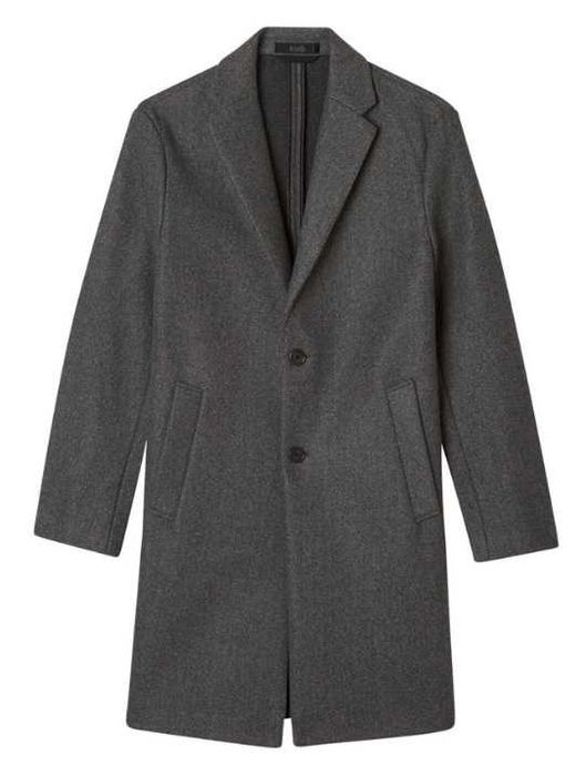 Palton slim 50 L 52 XL premium CINQUE lana moale dark grey