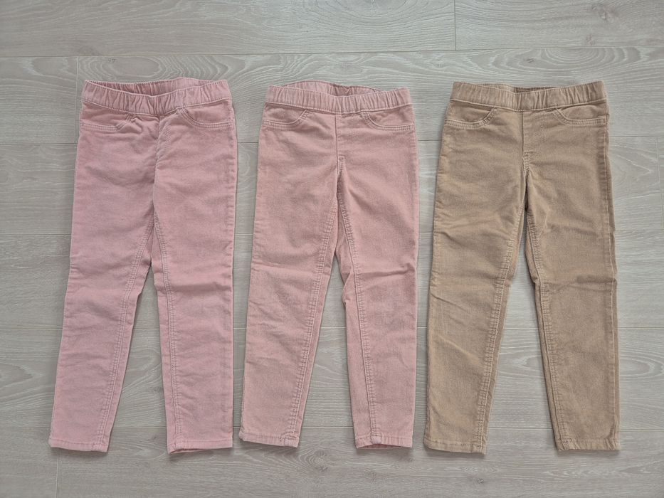 Запазени клинове с мъхеста вътрешност и джинси за момиче 98,104 и 110