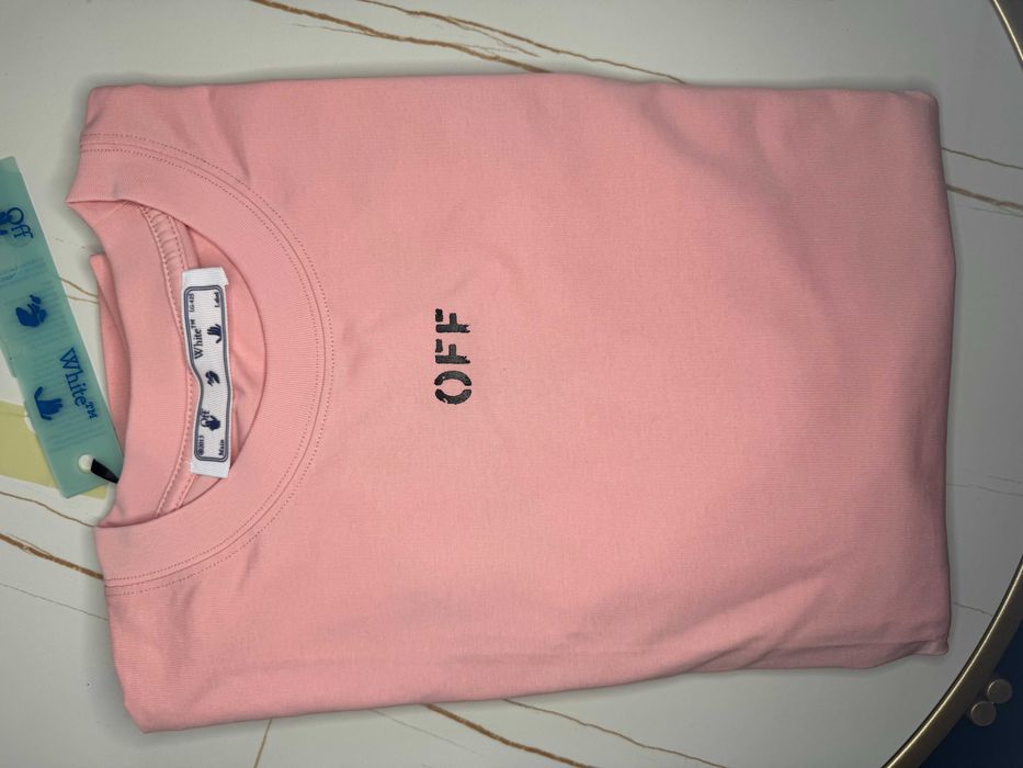 Tricou Off White roz marimea M