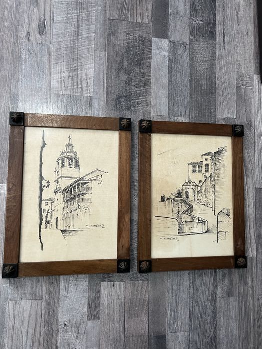 Антикварна картина, 6 бр.