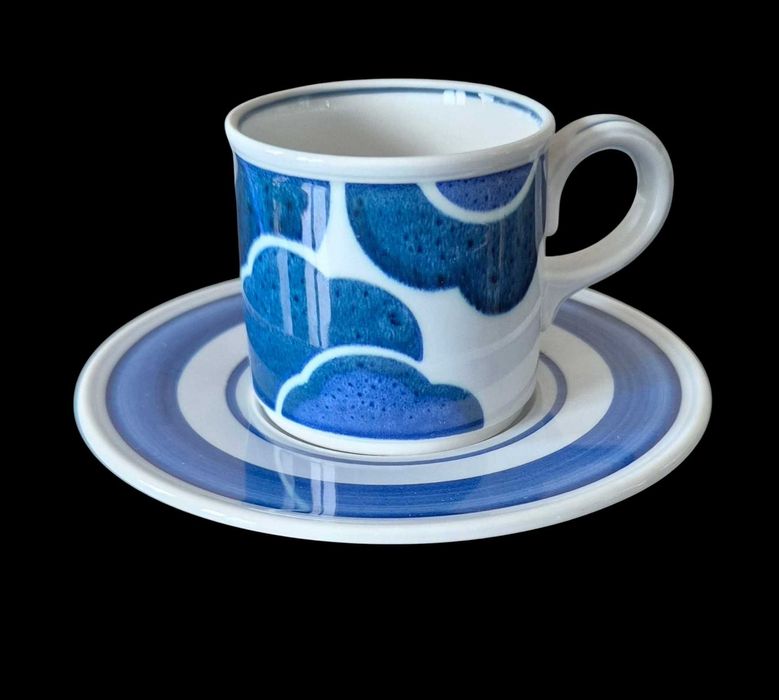 Колекционерски порцеланов сервиз за еспресо Villeroy & Boch "Blue Cloud" (1970s)