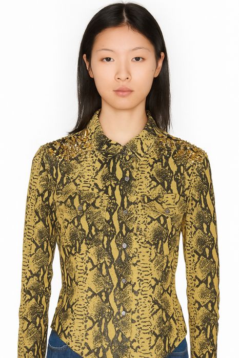 Дамска риза с животински принт и камъни