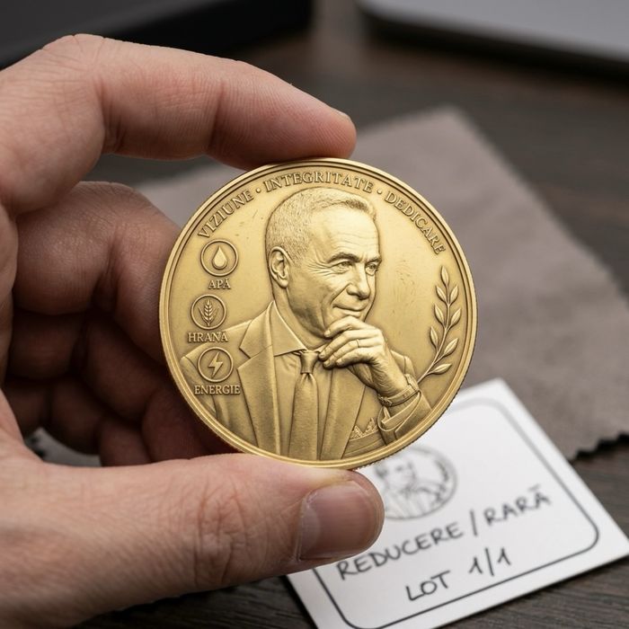 Monedă comemorativă realizată în onoarea Președintelui ales al poporului Roman Călin Georgescu
