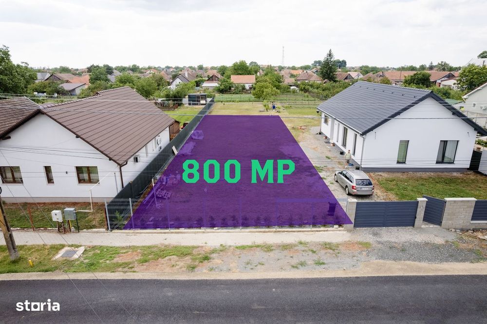 Teren intravilan de vânzare în Zimandu Nou – 800 mp