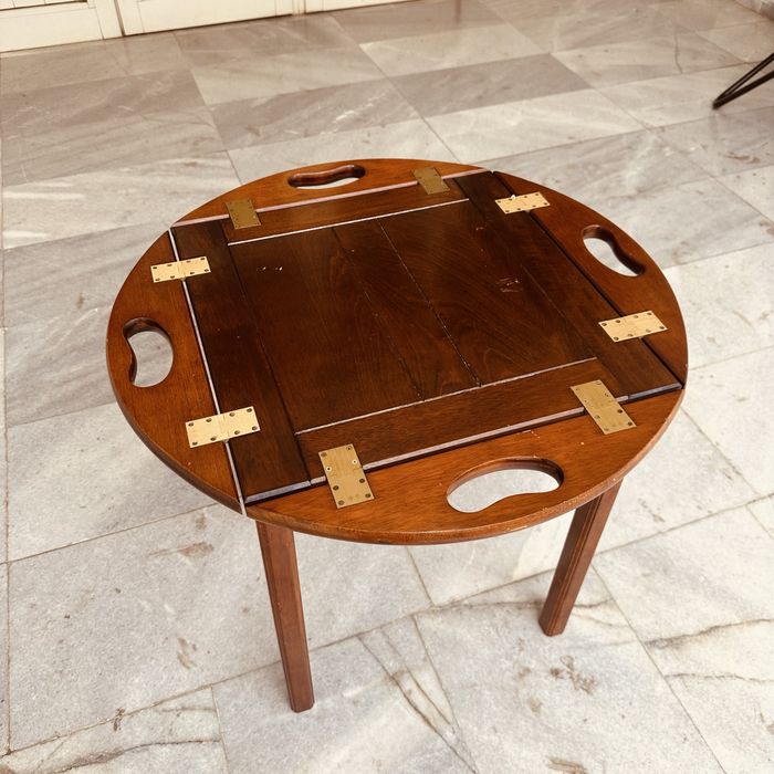 Масичка с поднос / Butler’s Tray Table – дърво и месинг