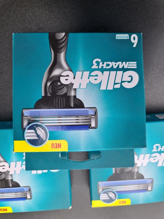 Rezerve de de Ras Gillette Mach 3, Set de 6 bucăți, Sigilat  Originale
