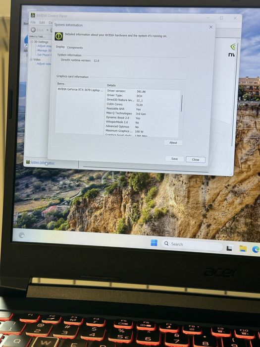 Laptop Gaming Acer Nitro 5 | RTX 3070 (8GB) | Ryzen , Impecabil