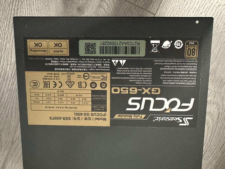 Sursa Seasonic Focus GX, 80+ Gold, 650W