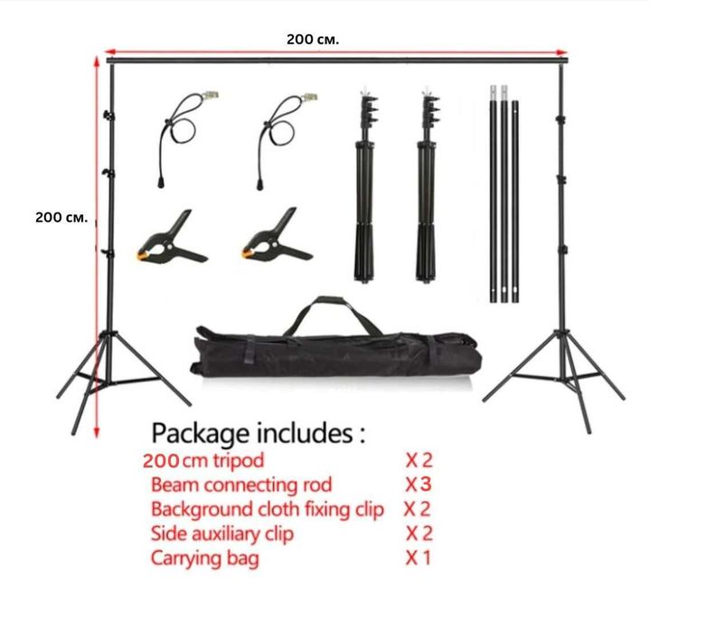 Правоъгълна метална  рамка за декорация, арка , стойка за балони 2х2 м