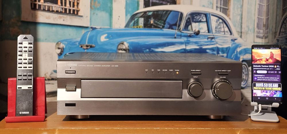 Yamaha AX 496 amplificator statie culoare argintiu titan