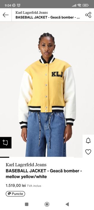 Geaca bomber Jacheta dama KARL LAGERFELD originala marimea S  deosebit