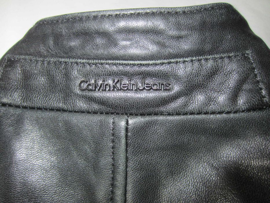 Geaca piele Calvin Klein Jeans,mas. M,piele moale, usoara,stare buna