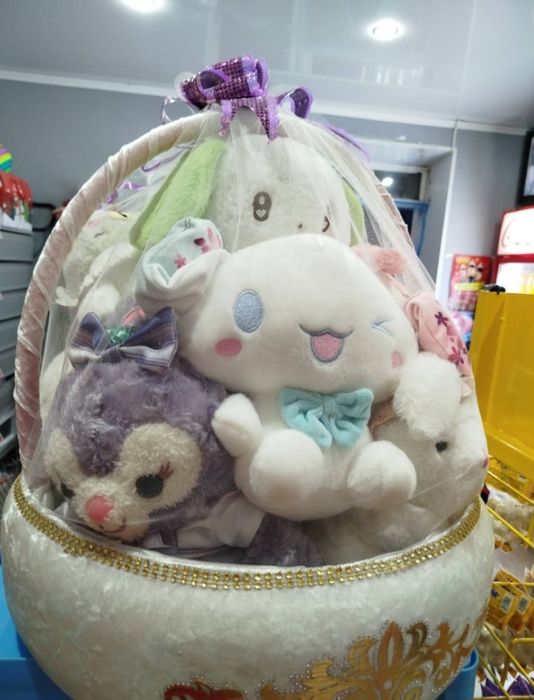 Дорба из мягких игрушек.