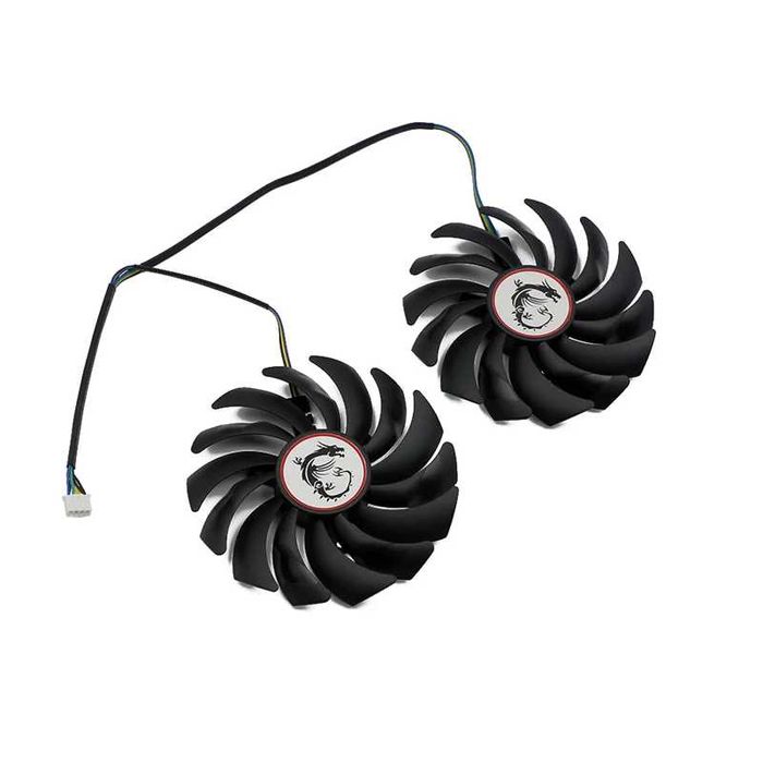 Set 2 Ventilatoare MSI 95mm PLD10010S12HH 4Pin 1060 -1080Ti RX 470 580