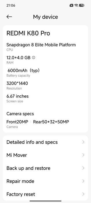 K80 pro ideal holatdagi
Imei oʻtgan
Hamma narsasi bor