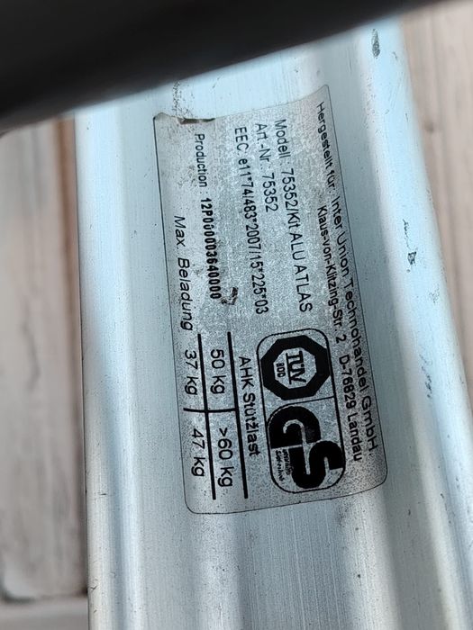 Suport biciclete Aluminiu Atlas Germany pentru carlig auto