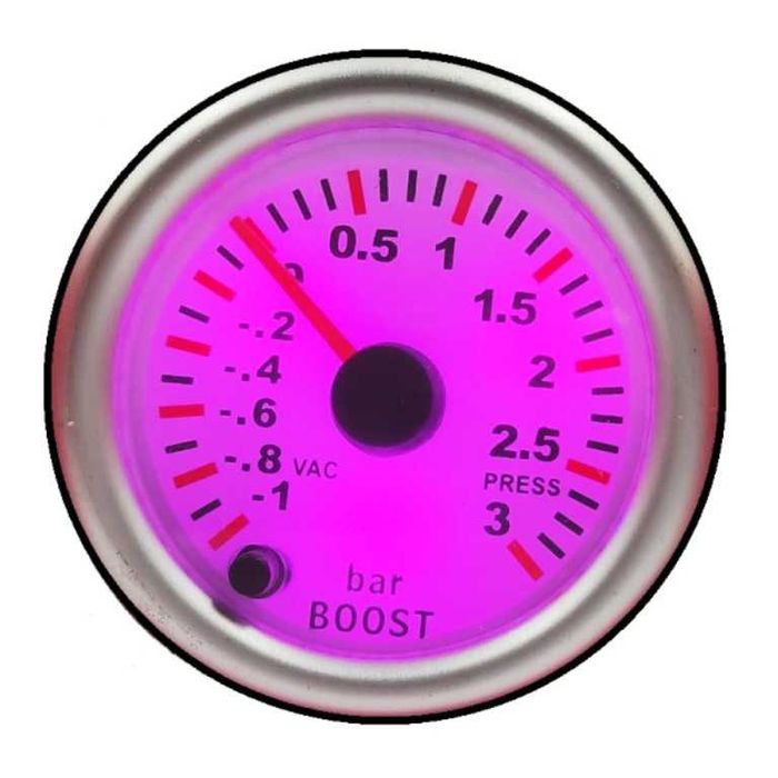 Уред за налягането на турбината Boost Meter RGB - 3 bar/52мм/7 цвята